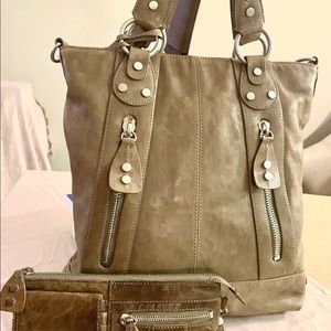 Ellington satchel bag with matching wallet